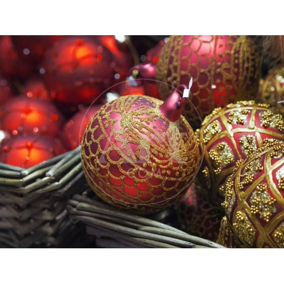 Baubles for Sale in the Viennese Christmas Market, Vienna, Austria, Unframed Photographic Print Wall Art by Jon Hicks Sold by Art.Com