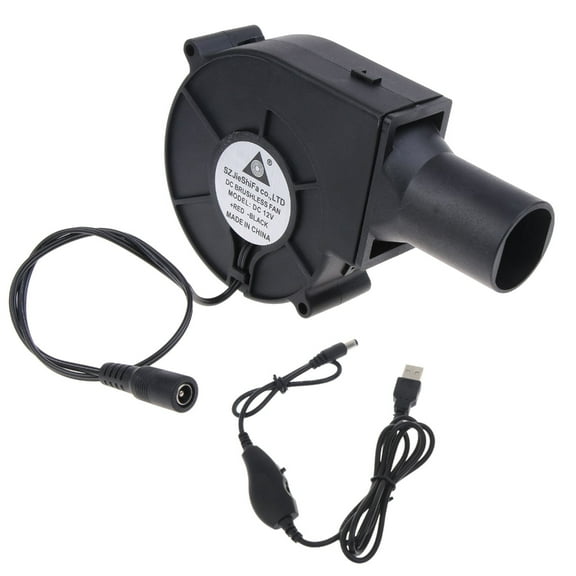 Necvior BBQ Fan Portable Air Blower USB 5-12V Adjustable Speed 4300RPM for Barbecue