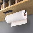 thumbnail image 1 of Self Adhesive Paper Towel Holder Under Kitchen Cabinet,Paper Towel Rack Stick on Wall, Matte Black Paper Holder Mounted Vertical or Horizontal in Scre, 1 of 3