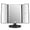Black, variant on Tabletop Mount Trifold Lighted Vanity Mirror with 21 LED Lights, Touch Screen and 3X/2X/1X Magnification, Two Power Supply Mode Make up Mirror,Travel Mirror