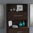 thumbnail image 2 of Scranton & Co Engineered Wood 36W Bookcase Hutch in Black Walnut, 2 of 7