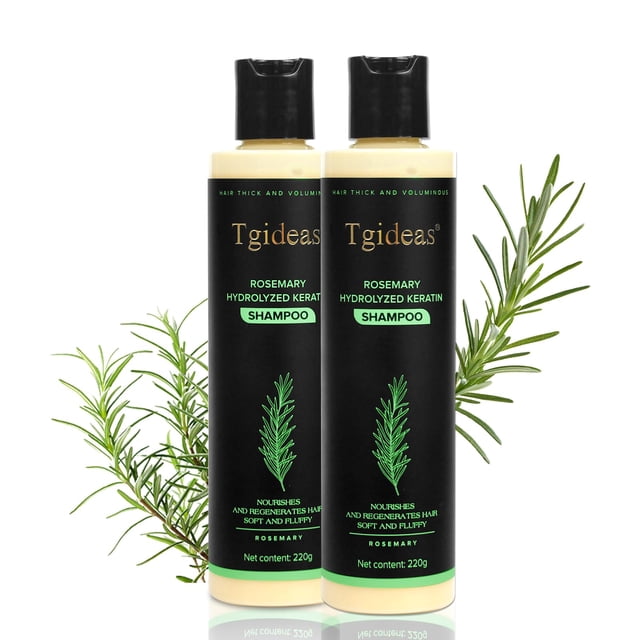 Champú Tgideas Organic Rosemary para el crecimiento del cabello, 220 ml, 2 paquetes
