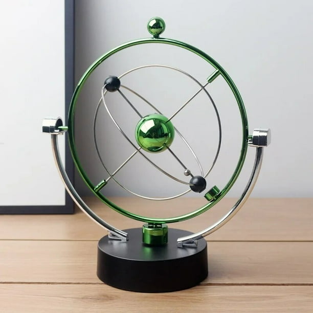 Bola de péndulo de Newton, Bola de equilibrio giratoria, movimiento perpetuo, juguete de péndulo de ciencia física, vaso de física, artesanía, decoración del hogar