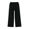 thumbnail image 2 of Guluxicc Girls Pants Casual Active Fleece Wide Leg Pants Elastic Waist Palazzo Trousers Sizes 8-12 Years, 2 of 6