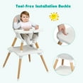 Babyjoy 5in1 Baby High Chair Infant Wooden Convertible Chair w/ 5