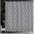 thumbnail image 3 of Ambesonne Geometric Shower Curtain, Cultural Adinkra Ashanti, 69"Wx84"L, Dimgray White, 3 of 4