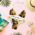 thumbnail image 6 of Retro Cat Swim Suit Women Bikini Set, Detachable Sponge, Adjustable Strap, Two-Pack - Beach, Pool, Vacation, 6 of 6