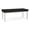 Castillo Black, variant on Amherst Steel Reception Waiting 18.5" 2 Seat Bench / Silver Steel / Blue