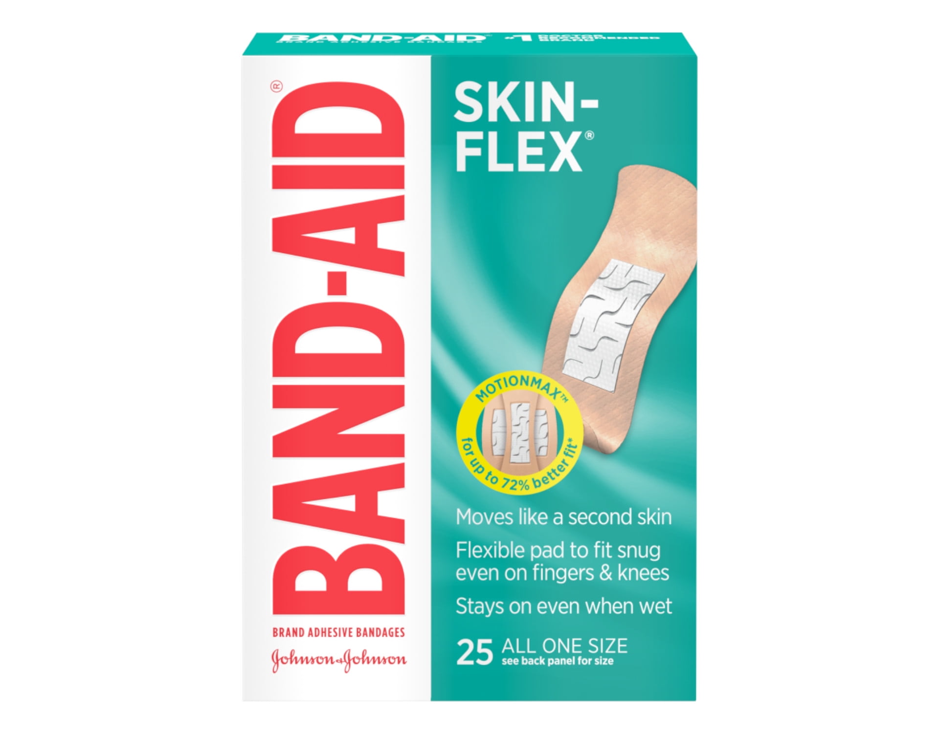 Band Aid Brand Skin Flex Adhesive Bandages, All One Size, 25 Ea