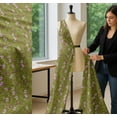thumbnail image 5 of Soimoi Cotton Voile Fabric Leaves & Azalea Floral Print Fabric by the Yard 56 Inch Wide, 5 of 7