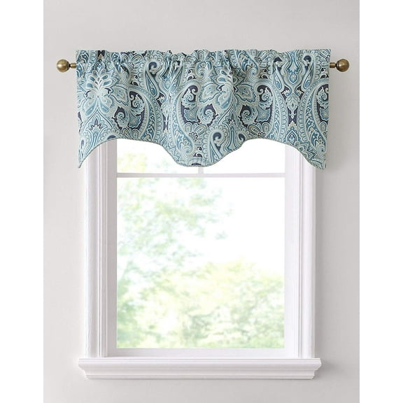 THD France Paisley Scalloped Valance - Single Valance