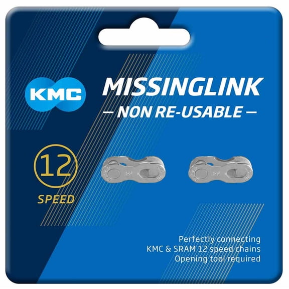 KMC MissingLink 12x Silver 2 Pr (Non Reusable) cycle bike chain