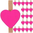 thumbnail image 4 of 50pcs Love Wood Clips Beautiful Small Fixation Clips for Photo Painting (Rosy), 4 of 7
