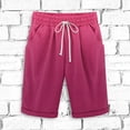 thumbnail image 2 of Plebaso Men's Stylish Shorts Gradient Color Summer Beach Shorts Drawstring Casual Knee Length Shorts, 2 of 3