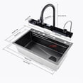 thumbnail image 2 of Flylapdo Kitchen Sink Workstation Deep Single Bowl Kitchen Sink Deep Single Bowl Sink Drop In Sink Stainless Steel Sink Faucet Included For Bar Kitchen Use attractive, 2 of 9