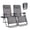 Gray, variant on CONCETTA 2PCS Zero Gravity Patio Recliner, Textilene Folding Lounge with Adjustable Pillow & Cup Tray, Blue