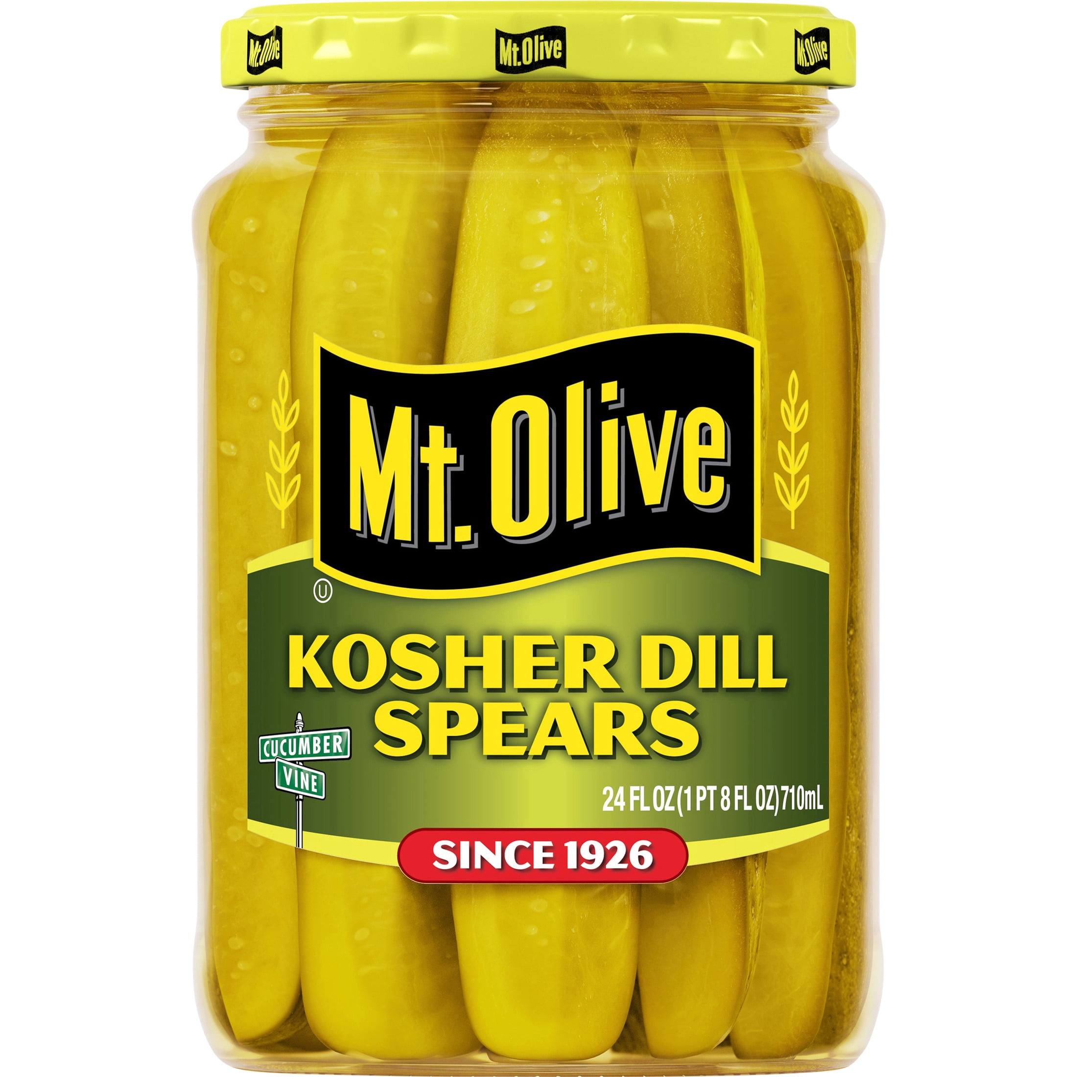 2 pack) Mt. Olive Hot N Spicy Kosher Dills Pickles - 46 fl oz jar