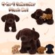 thumbnail image 2 of Set de Peluches Labrador Chocolate Mamá Labrador con 3 Cachorros, 2 of 9