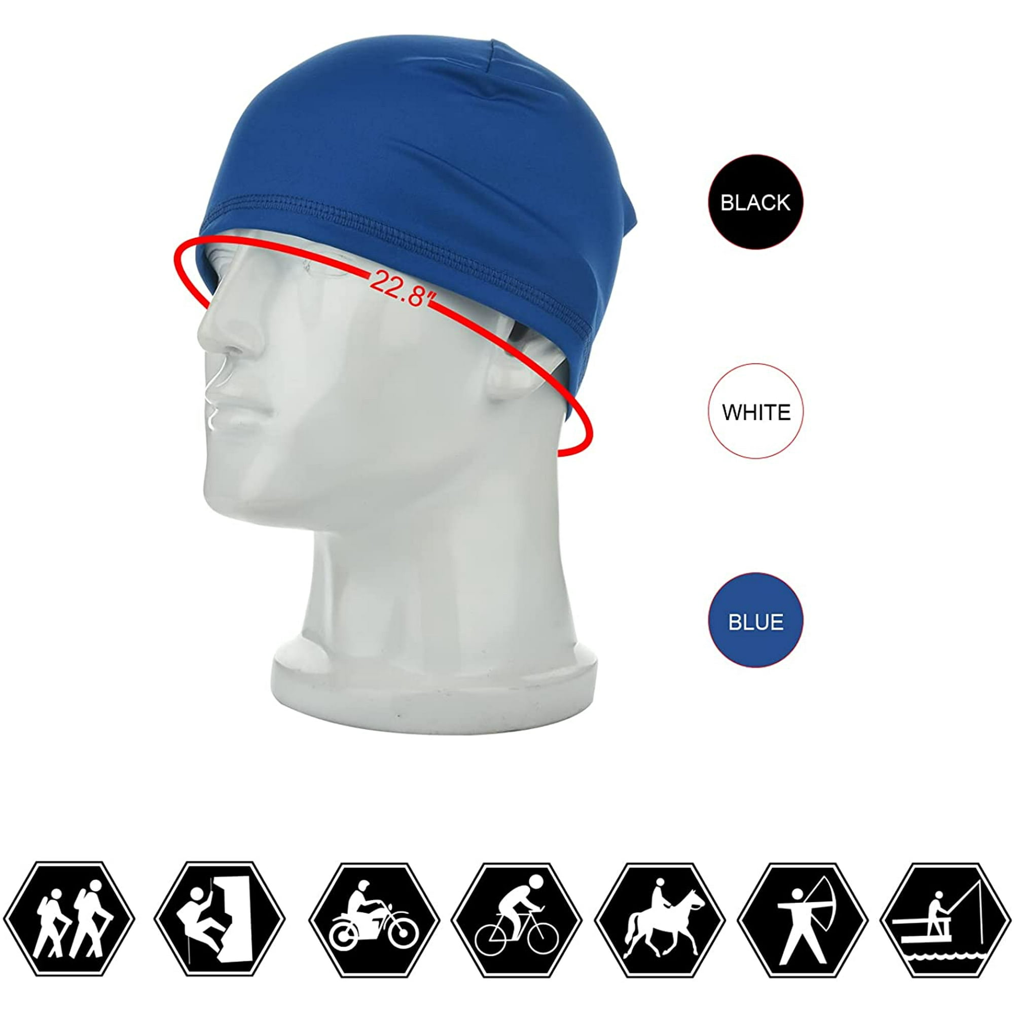 FFIY Pack of 3 Cycling Caps Helmet Liner Sweat Wicking Skull Cap Running Hat for Outdoor Cycling Biking Hiking Sports Walmart