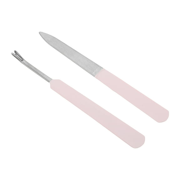 1 Set Portable Multifunctional Nail File Manicure Tool Kit Pink