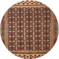thumbnail image 1 of Ahgly Company Machine Washable Indoor Round Traditional Peru Brown Area Rugs, 4' Round, 1 of 7