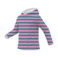 thumbnail image 6 of ITSAME Boys Hoodies, with Thumb Holes Sun Protection UPF50+ Striped Print Kids Outdoor Casual Sweatshirt Pink Size 13-14T, 6 of 6