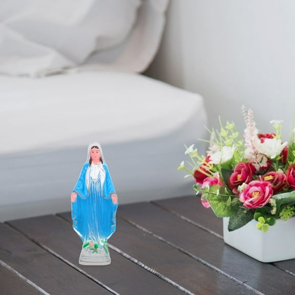 Masteelf Virgin Mary Plastic Statue Standing Blessed Mother Sculpture Religious Home Decor For Indoor Spaces Church Decor