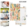 thumbnail image 6 of Yayeee 2 Pack Hand Towels for Bathroom 100% Cotton 16" x 28" Soft Absorbent Kitchen Towel, Orange Leaves, 6 of 7