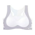 thumbnail image 4 of Girls Soft Training Bras Seamless First Bra Girls Sports Bras Longline Crop - No Pads, Chest Double Lined White 9-12Y, 4 of 8