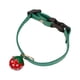 thumbnail image 1 of Collar con cascabel para mascotas, collar de fresa, suministros creativos para mascotas, para gatos y perros (verde, talla XS), 1 of 6