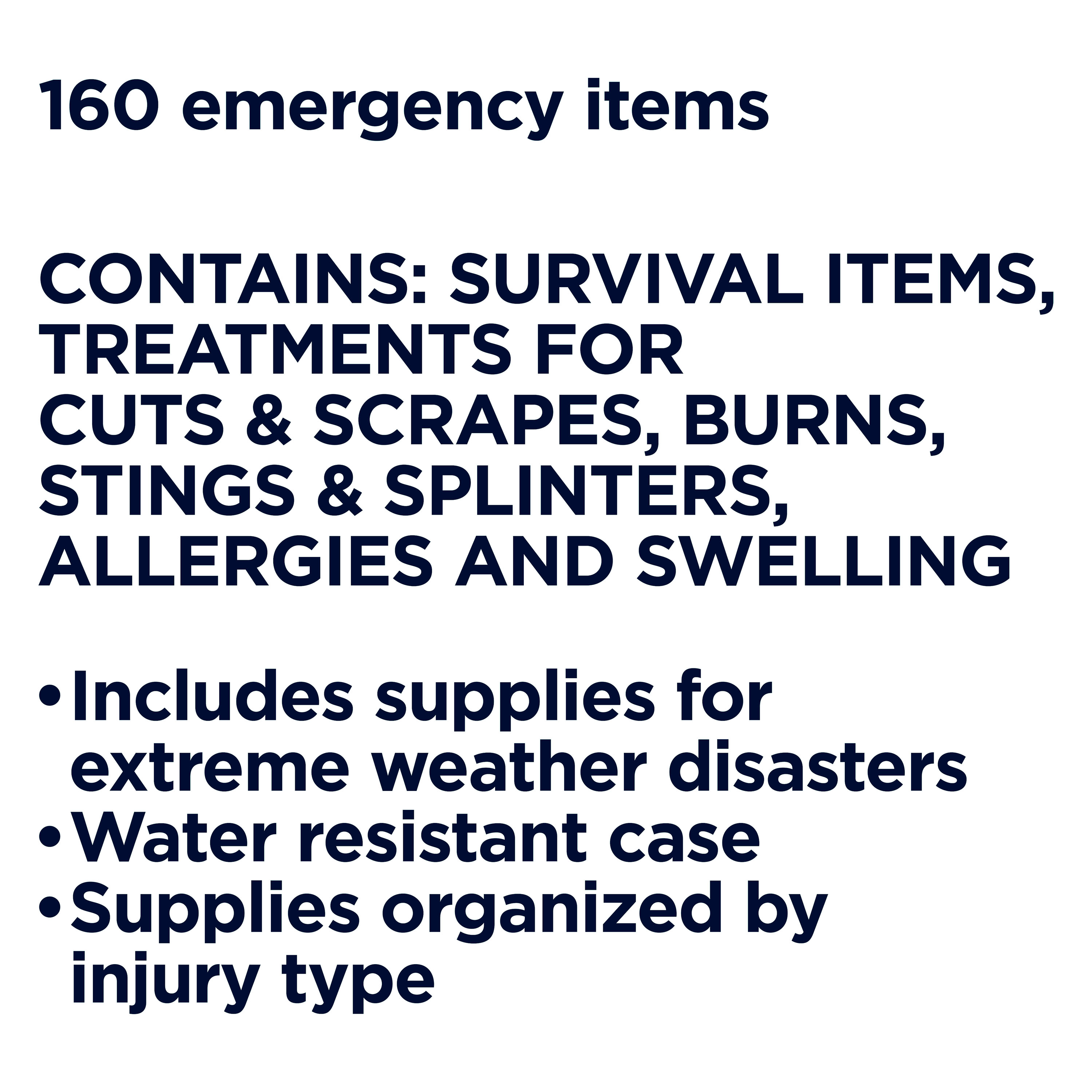 Equate Emergency Preparedness First Aid Kit, 160 Pieces photo 4