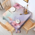 thumbnail image 2 of Delicate Floral Watercolor Pattern Square Tablecloth,Waterproof Square Table Cover,Wipeable Spillproof Washable Table Cover for Home Kitchen Party Decor 42"X42"(107x107cm), 2 of 6