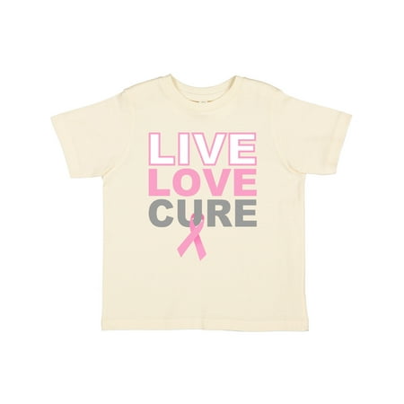 

Inktastic Live Love Cure Breast Cancer Gift Toddler Boy or Toddler Girl T-Shirt