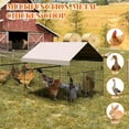 thumbnail image 5 of Ladcaser Chicken Coop 130"x40" Chicken Runs for Yard with Cover Outdoor Metal Chicken Coop for Small Animals Duck Rabbit Hen, 5 of 8