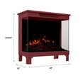 thumbnail image 4 of Modern Ember 24″ 3-Sided Electric Fireplace Stove Heater, Ruby Finish, 4 of 9