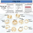 thumbnail image 4 of DESIGNICE 10 Pcs Gold Rings Set for Women Non Tarnish, 18K Gold Plated Chunky Stackable Rings, Gold Chunky Rings, 4 of 7