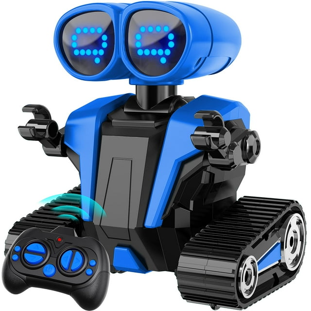 Robot de juguete MindPal Emo recargable con mando a distancia, color azul