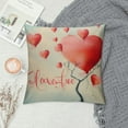 thumbnail image 2 of Nawypu Valentines Day Pink White Throw Pillow Covers Pink Heart Balloon Love in The Air Flamingo Romantic Cushion Case Home Decor Weeding Anniversary Valentine’s Decoration, 2 of 5