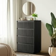 thumbnail image 2 of UPGO Wood Dresser, 5 Drawer Dresser for Bedroom, Modern Chest of Drawers with Deep Drawers Waterproof Living Room, Hallway, Entryway,Black, 2 of 16