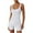 White, variant on aidice Athletic Bodysuits for Women Summer Square Neck Sleeveless Skinny Stretch Yoga Shorts Rompers