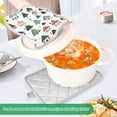 thumbnail image 3 of Yayeee Pot Holders Kitchen Heat Resistant with Pocket 7"x9.8" Cotton Oven Cooking Hot Pads, Orange Christmas House, 3 of 7