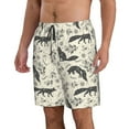 thumbnail image 2 of Logiee Vintage Moon Fox Print Mens Swim Trunks Quick Dry Board Shorts,Breathable Hawaii Beach Shorts Swimwear Bathing Suits-3X-Large, 2 of 6