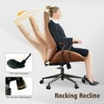 thumbnail image 6 of Ovios High Back Height Adjustment and 360 Degree Swivel Office Desk Chair, Brown, 6 of 9