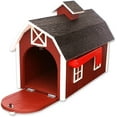 thumbnail image 2 of Amish-Made Deluxe Wooden Mailbox, Dutch Barn Style Red with White Trim, 2 of 4