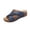 Navy, variant on Yyuenw Summer Open Toe Cross Band Wedge Slides Women PU Adjustable Buckle Slip On Sandals