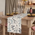thumbnail image 2 of Table Runners 48 Inches Long Dress Scarves, Grey Blue Botanical Farmhouse Kitchen/Dining Table Runner, Short Coffee Tablerunners, Rustic Country Spring Floral Summer Leaf 13x48 Inch, 2 of 9
