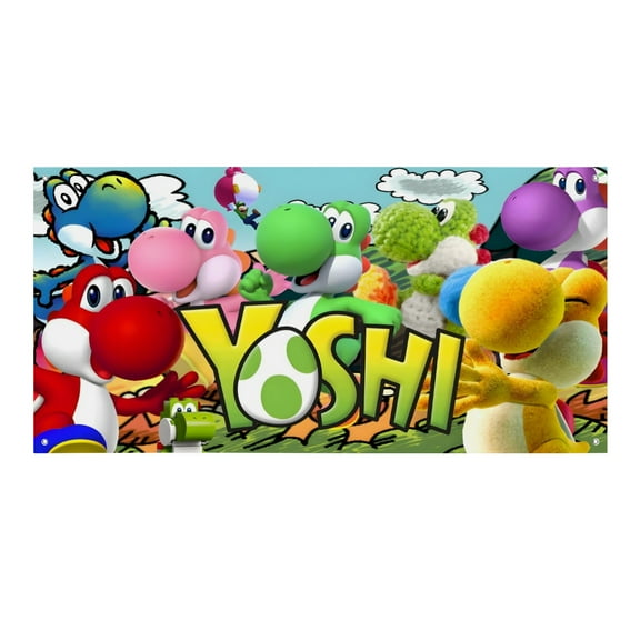 Yoshi-Theme Backdrops Banner Birthday Party Decor Supplies Personalized Party Backdrop Decoration,5x3ft（150x90cm）