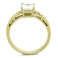 thumbnail image 3 of Women's Stainless Steel IP Gold CZ Clear 2.20(g) Engagement Ring, 3 of 4