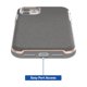 thumbnail image 5 of Funda de piel vegana con ribete metálico en oro rosa para iPhone 11/iPhone XR - Gris, 5 of 7