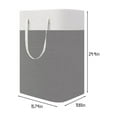 thumbnail image 3 of Collapsible Laundry Basket | Foldable Clothes Hamper with Handles | 30x40x62cm Storage Organizer for Dorms, Apartments & Nurseries | Black or Gray, 3 of 8